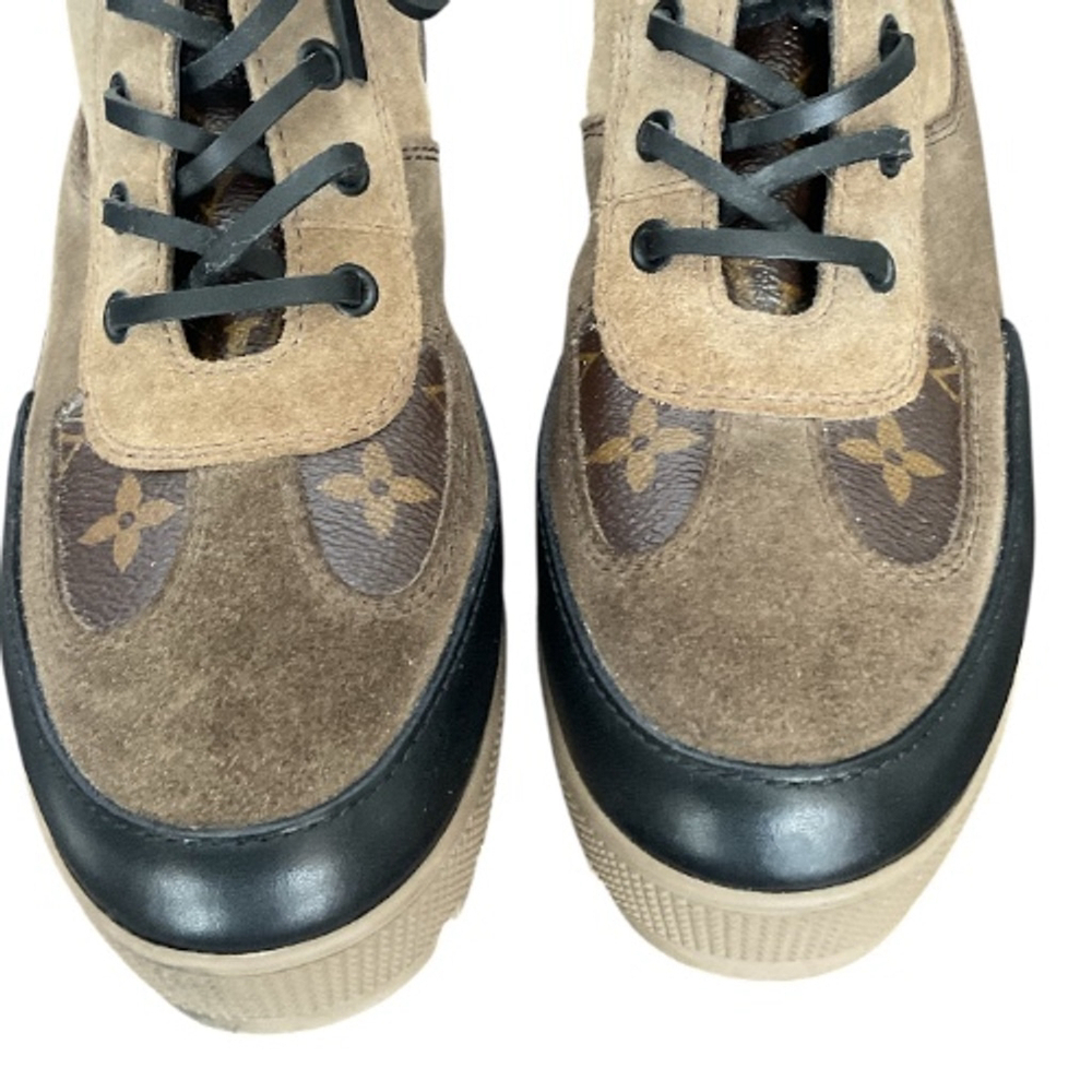 Louis Vuitton Laureate Platform Desert Boots Monogram Canvas Suede Size 39 - Picture 6 of 16